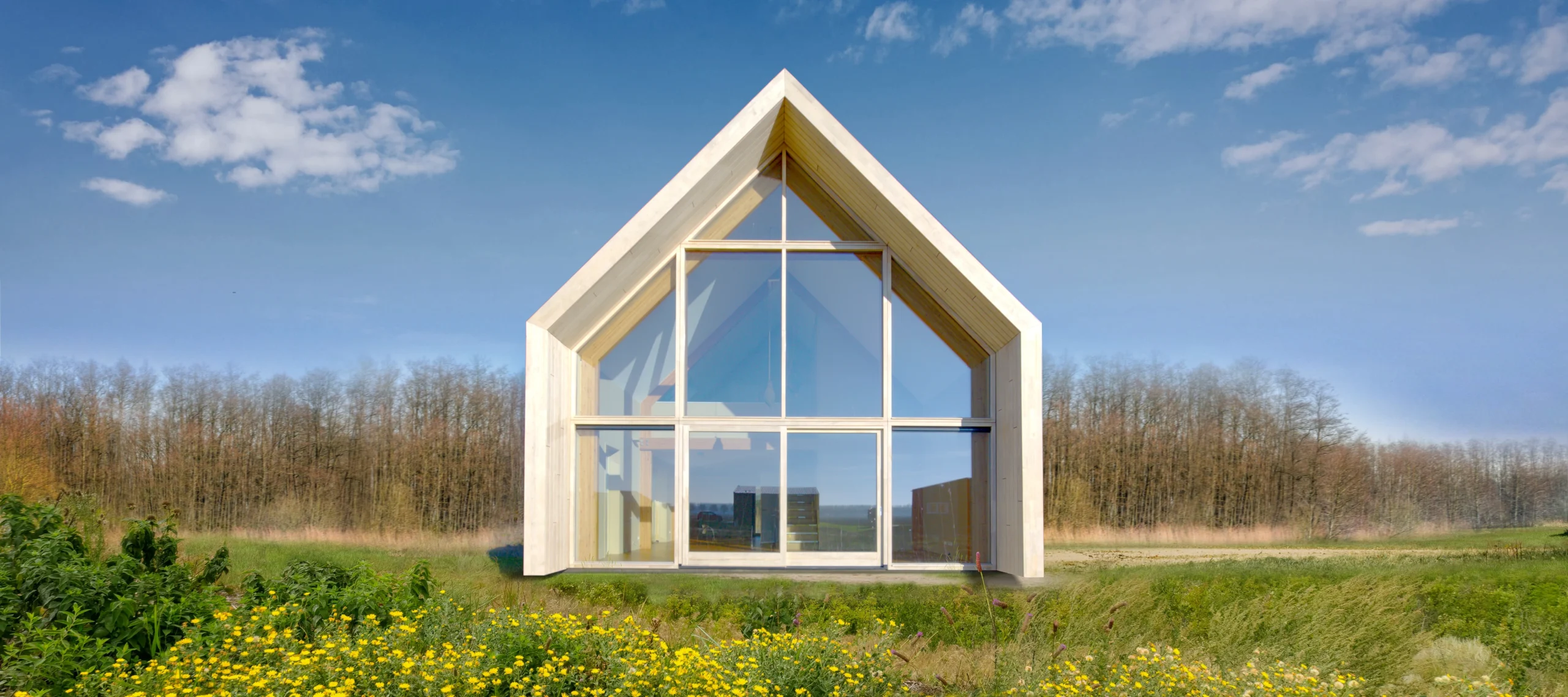 Houtloft een huis van hout.